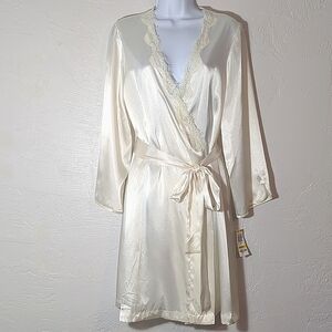 NWT Deadstock Vintage Sexy Lace Bridal Chemise Robe Lingerie Valentines Boudoir